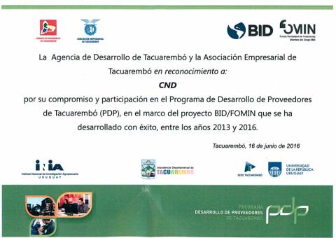 Reconocimiento a CND